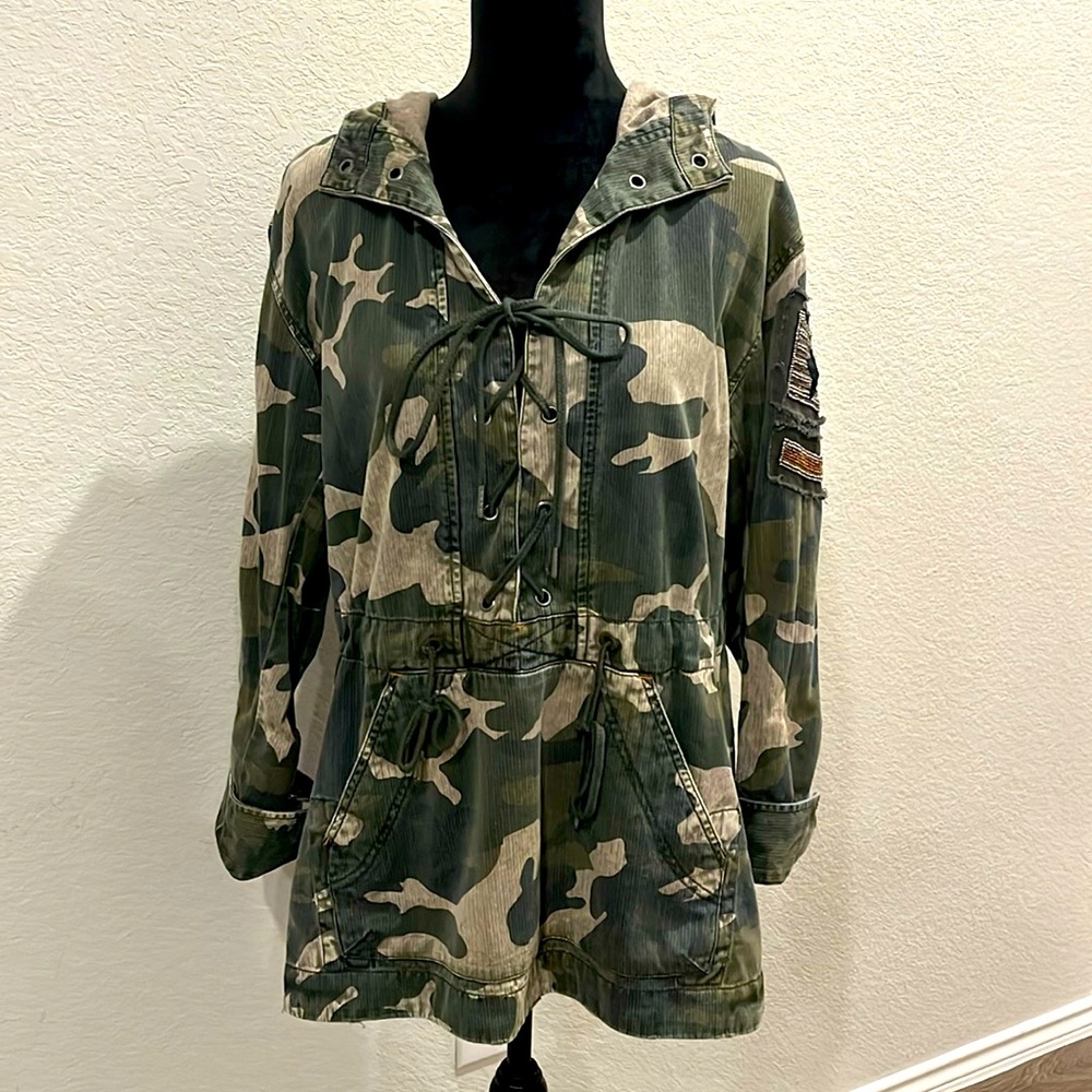 Free People Military Pullover Jacket